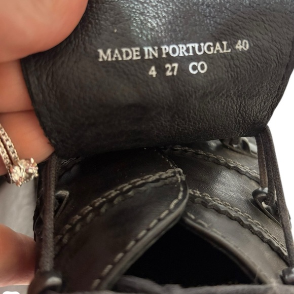 ๐ Dansko Lace-Up Comfort Clog Shoes Womens EU 40 US 9.5- 10 Black Leather - Picture 4 of 12